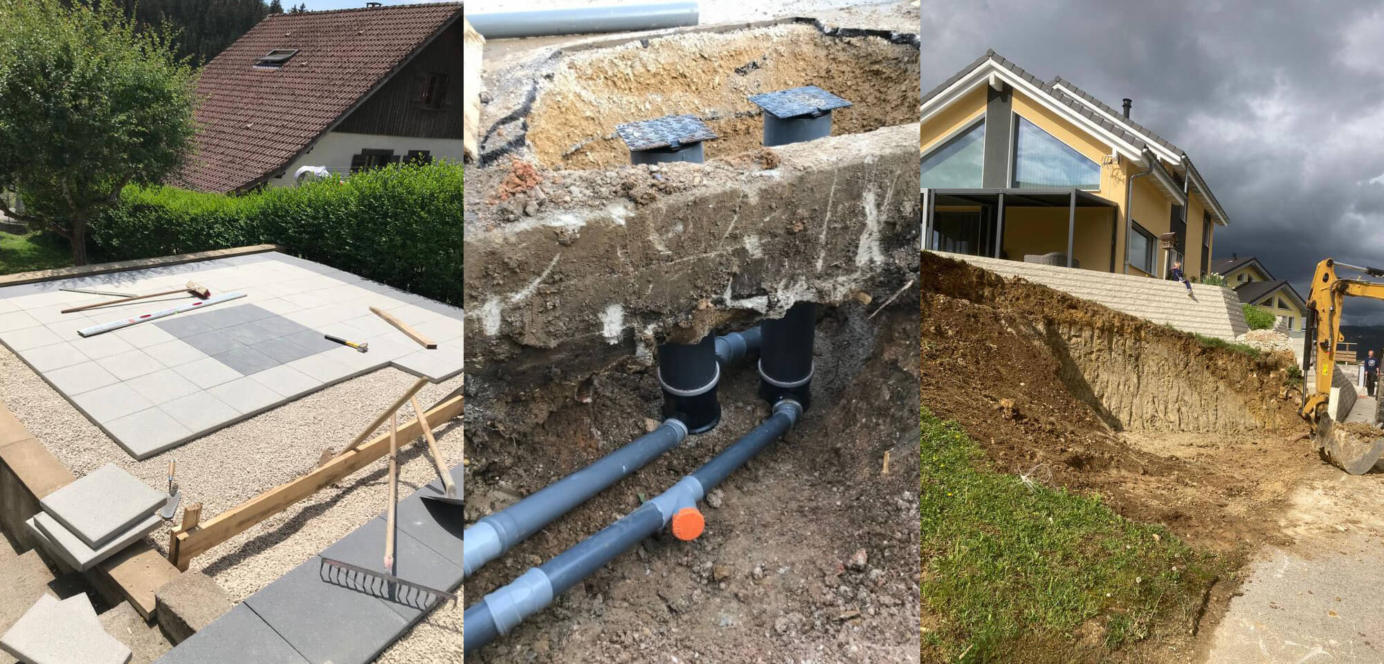 Terrassement et d'assainissement de maison à Les Combes